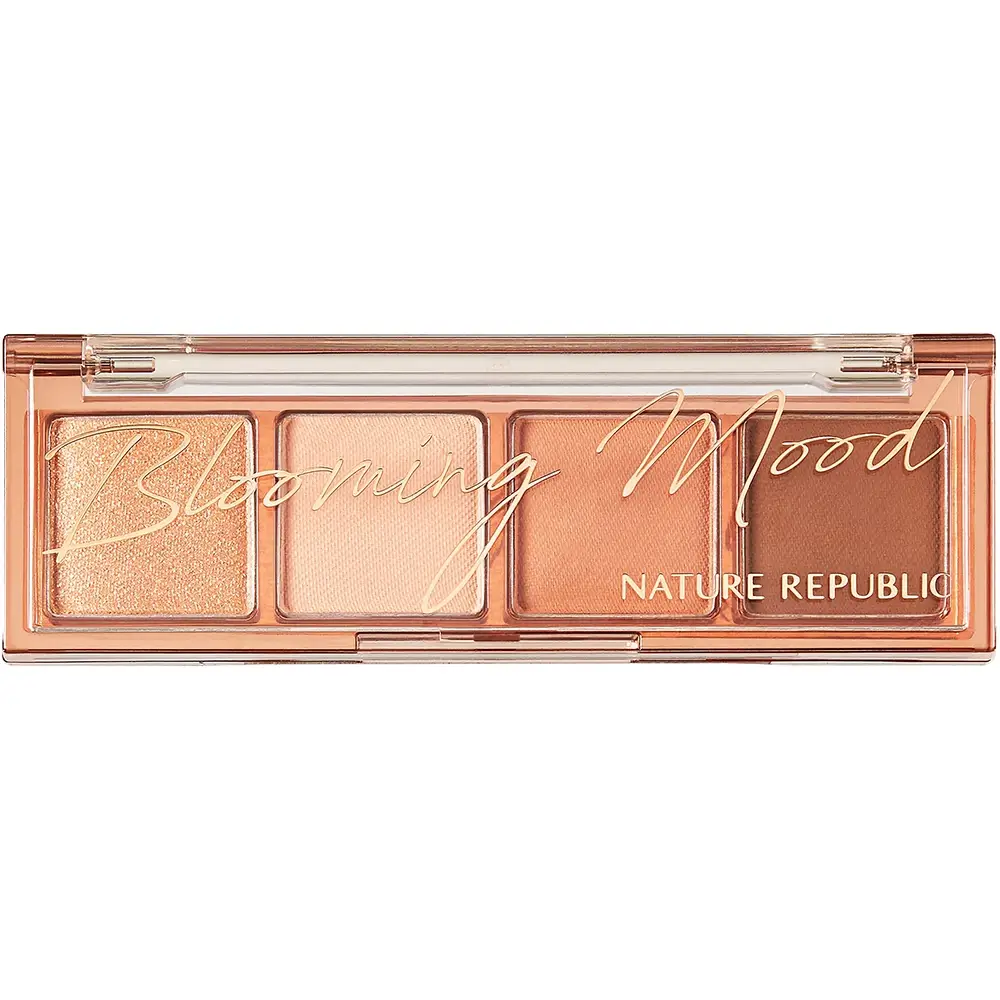NATURE REPUBLIC Daily Basic Palette Fard de Pleoape 04 Coral - Paleta Farduri Ochi cu Textura Fina si Rezistenta Indelungata, 4g