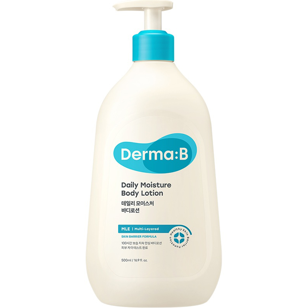 DERMA:B Daily Moisture Body Lotion - lotiune de corp formulata cu apa de chiparos Hinoki si unt de shea, care contribuie la hidratarea pielii si la metinerea confortului cutanat - 400 ml