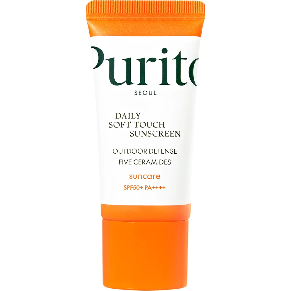 PURITO Daily Soft Touch Crema de Fata SPF 50 - Protectie UV Matifianta si Hidratare Intensa, 15 ml