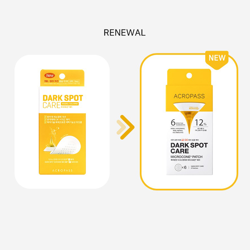 ACROPASS Dark Spot Care 6 Patches - plasturi formulati cu niacinamida si vitamina C, care contribuie la reducerea hiperpigmentarii pielii - 6 buc