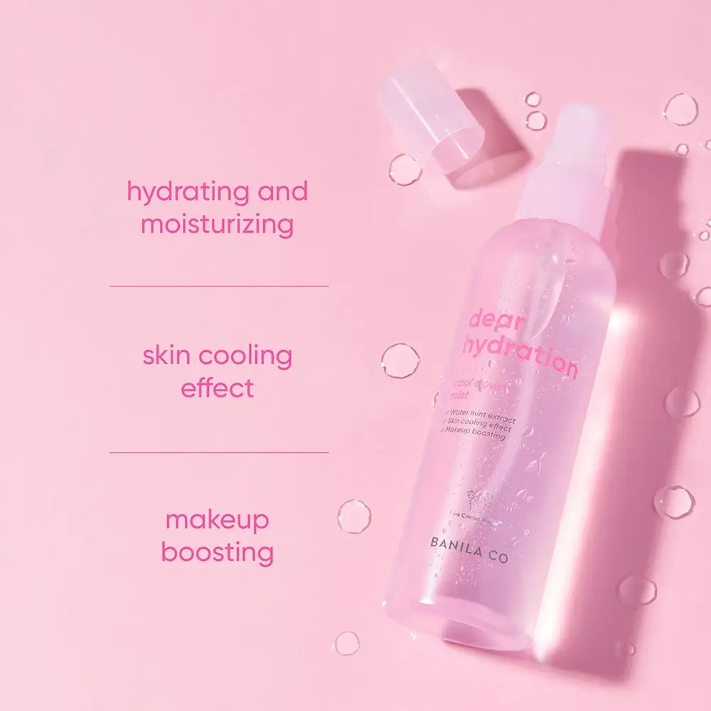 BANILA CO Dear Hydration Mist Racoritor Facial cu Apa de Cactus Roz - Hidratare si Luminozitate Naturala, 99 ml