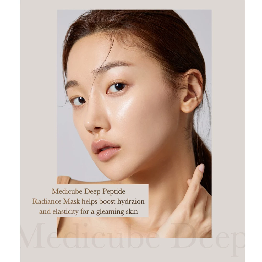 MEDICUBE Deep Peptide masca iluminatoare pentru fata Radiance - hidratare intensa si efect antirid cu peptide, 27 ml