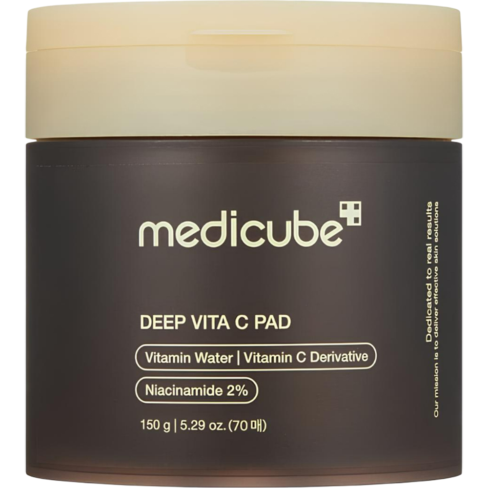 Medicube Deep Vita C Pad – Dischete Tonice Iluminatoare cu Vitamina C & Extract de Catina pentru Corectarea Petelor și Hidratare Profundă (70 buc)