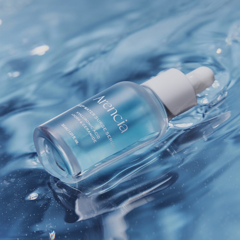 ARENCIA Deep Water Surge Serum, 30 ml - ser de fata formulat cu acid hialuronic si ceramide, care contribuie la hidratarea pielii si la mentinerea barierei cutanate