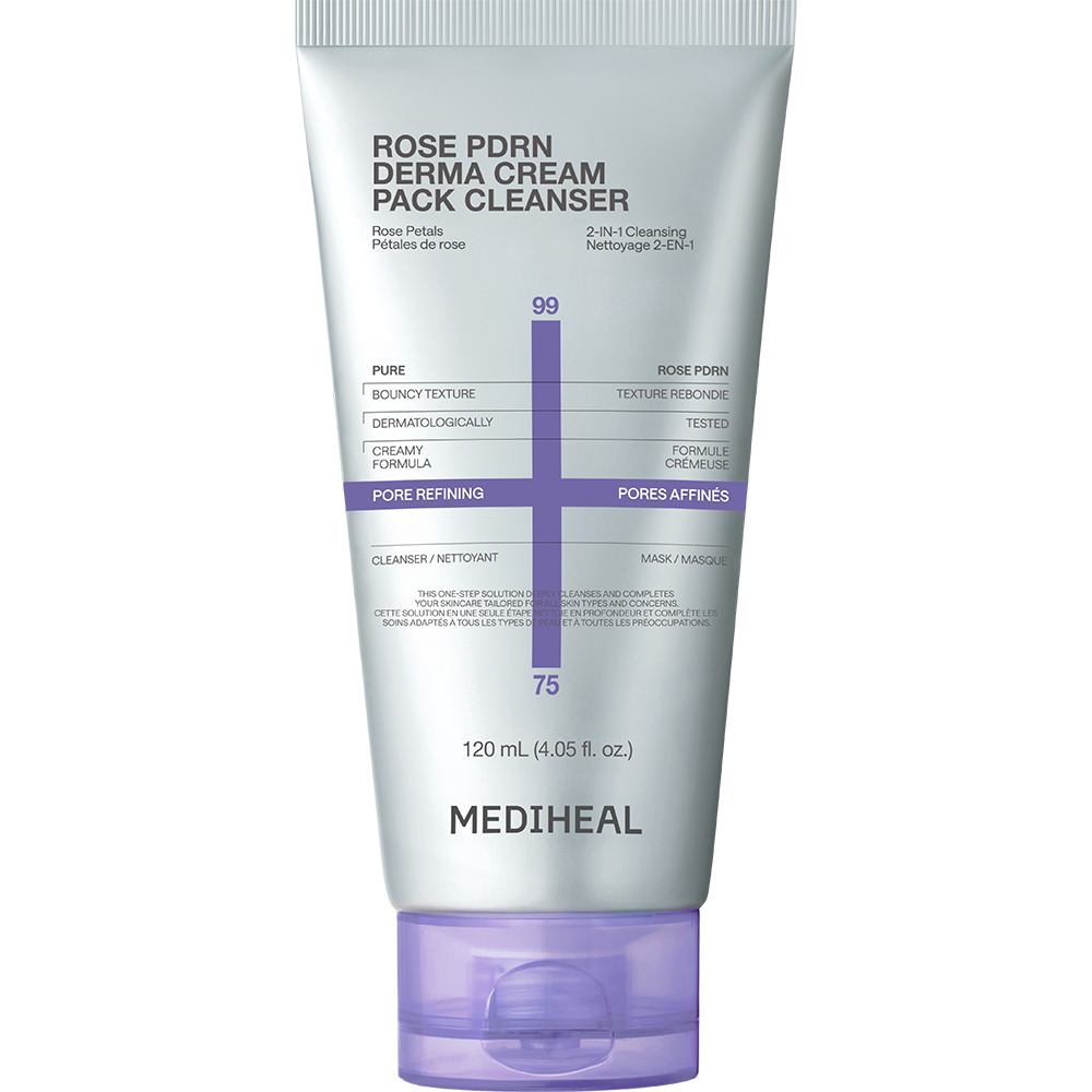 Derma Cream Pack Cleanser Rose PDRN Pore Firming Crema de curatare 120 ml