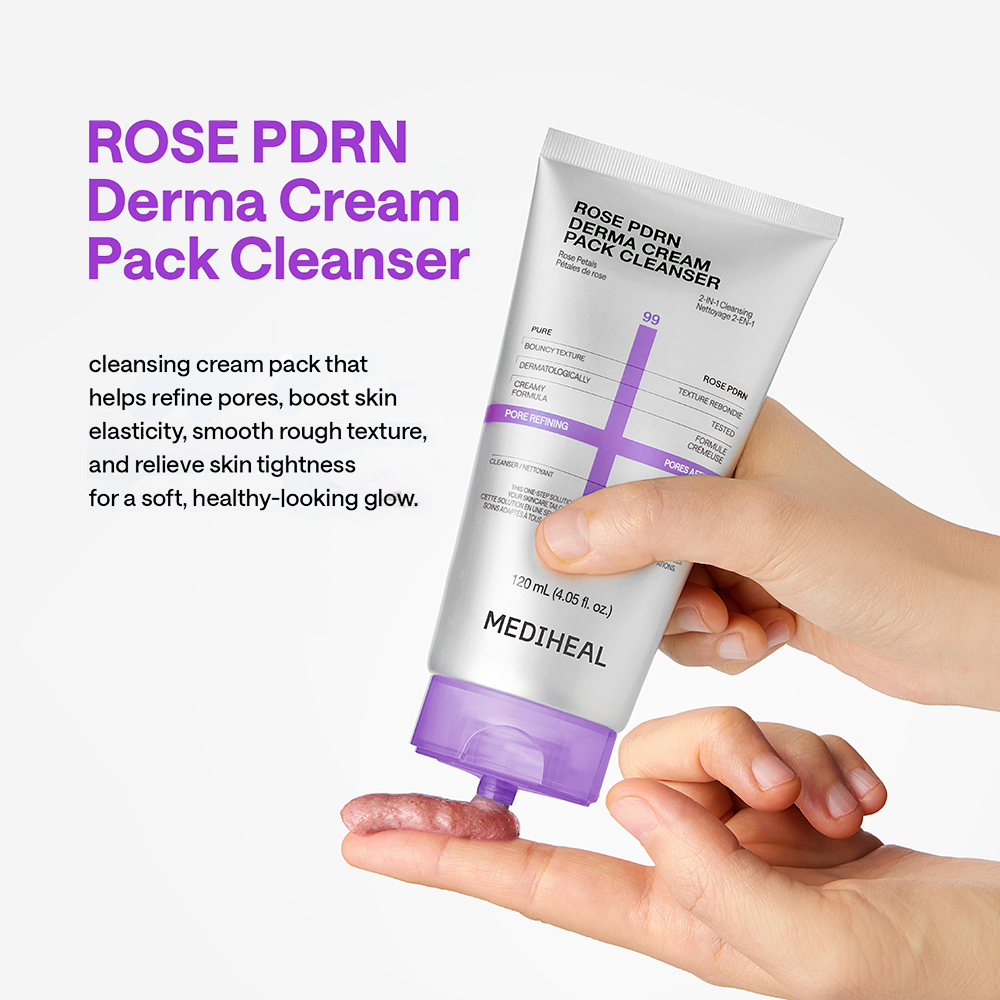 Derma Cream Pack Cleanser Rose PDRN Pore Firming Crema de curatare 120 ml