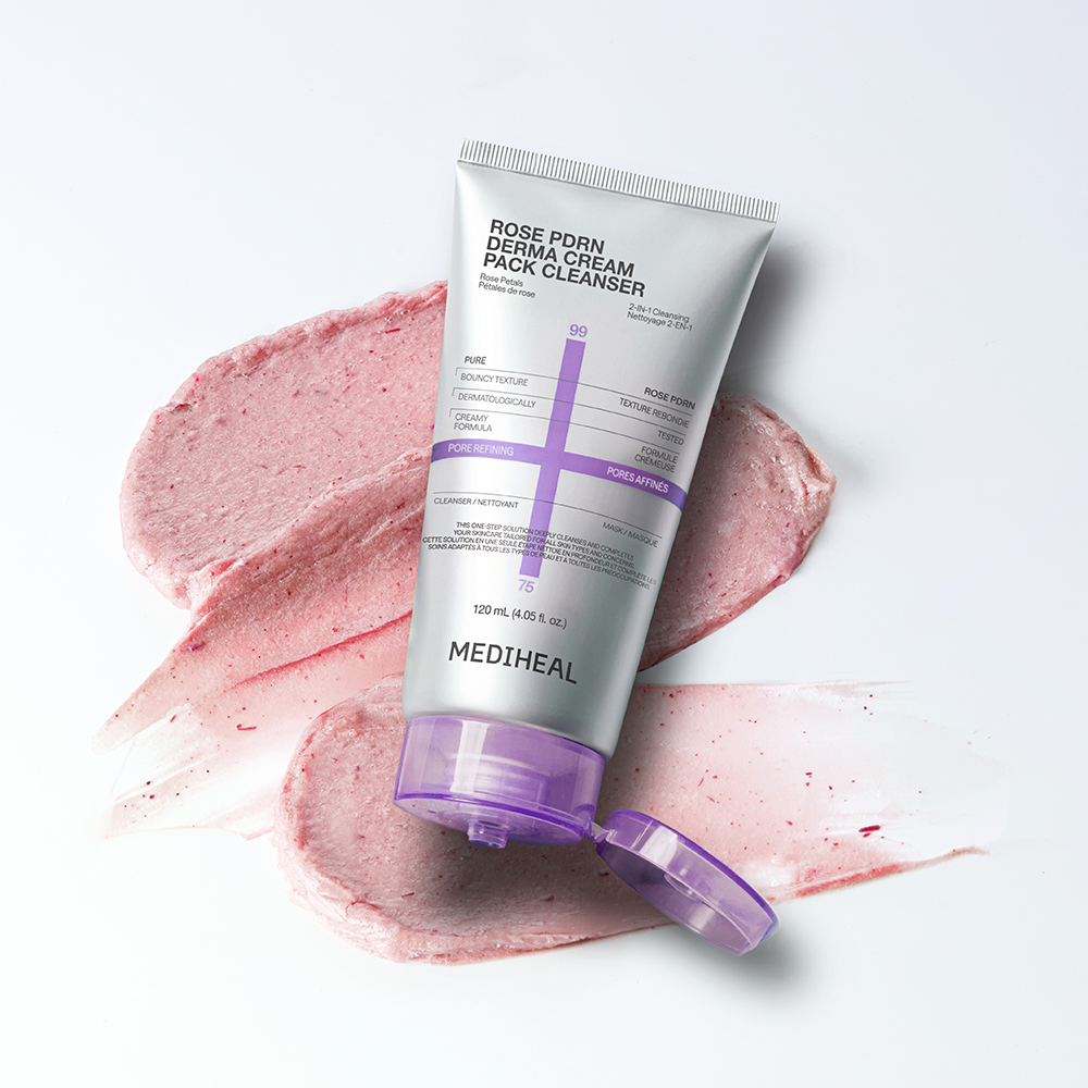 Derma Cream Pack Cleanser Rose PDRN Pore Firming Crema de curatare 120 ml