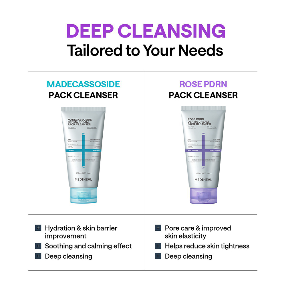 Derma Cream Pack Cleanser Rose PDRN Pore Firming Crema de curatare 120 ml