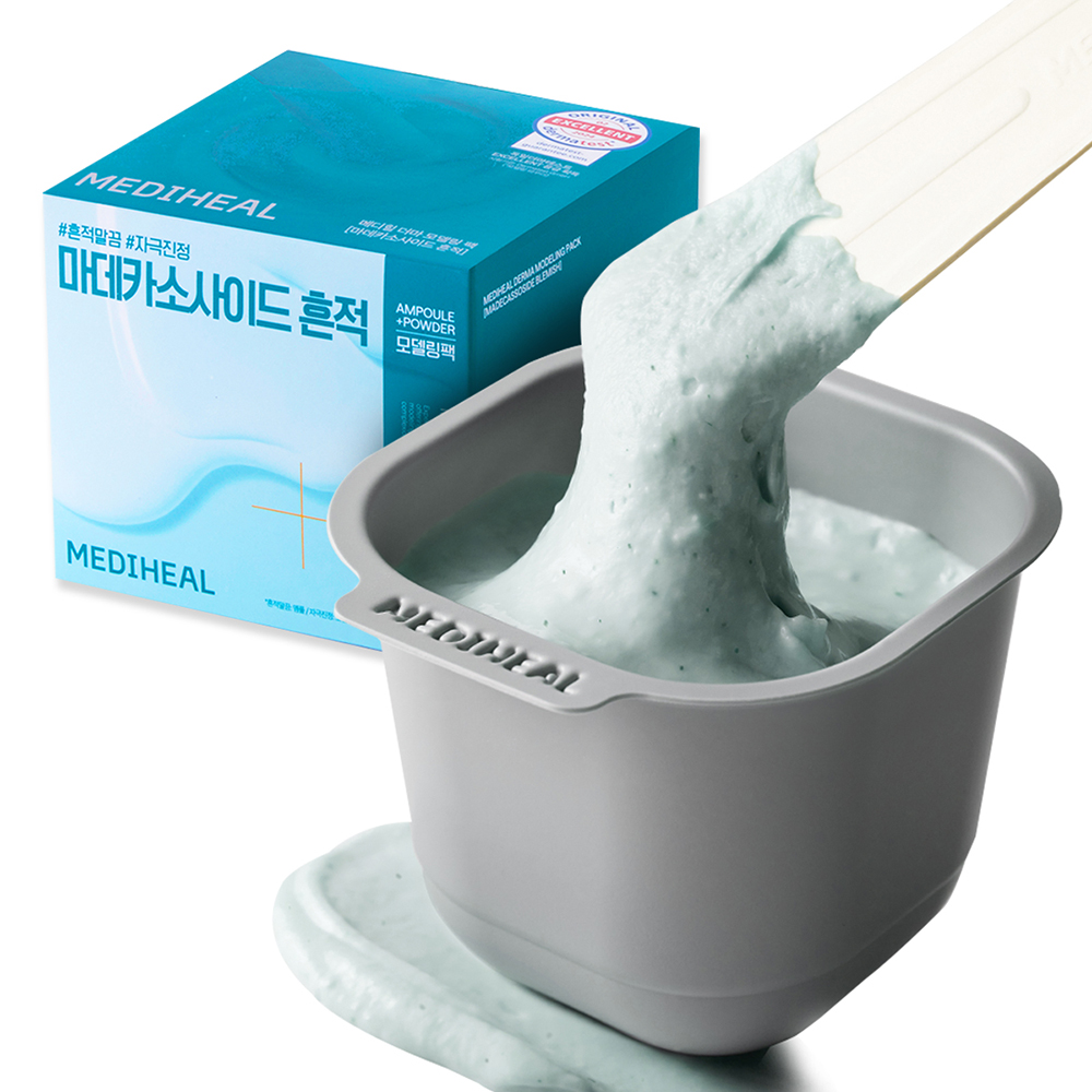 MEDIHEAL Derma Modeling Pack Madecassoside Blemish - masca de fata formulata cu Madecassoside si Centella Asiatica, care contribuie la calmarea pielii si la mentinerea barierei cutanate - 28 gr + 2 ml
