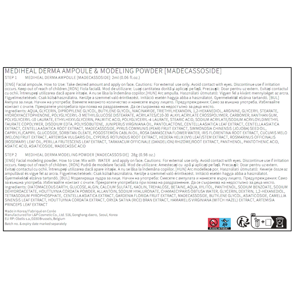 Derma Modeling Pack Madecassoside Blemish Masca de fata 28 gr