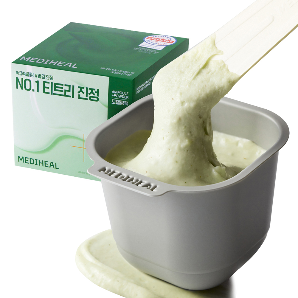MEDIHEAL Derma Modeling Pack Teatree Calming - masca de fata formulata cu Tea Tree si panthenol, care contribuie la calmarea pielii si la echilibrarea excesului de sebum - 28 gr + 2 ml
