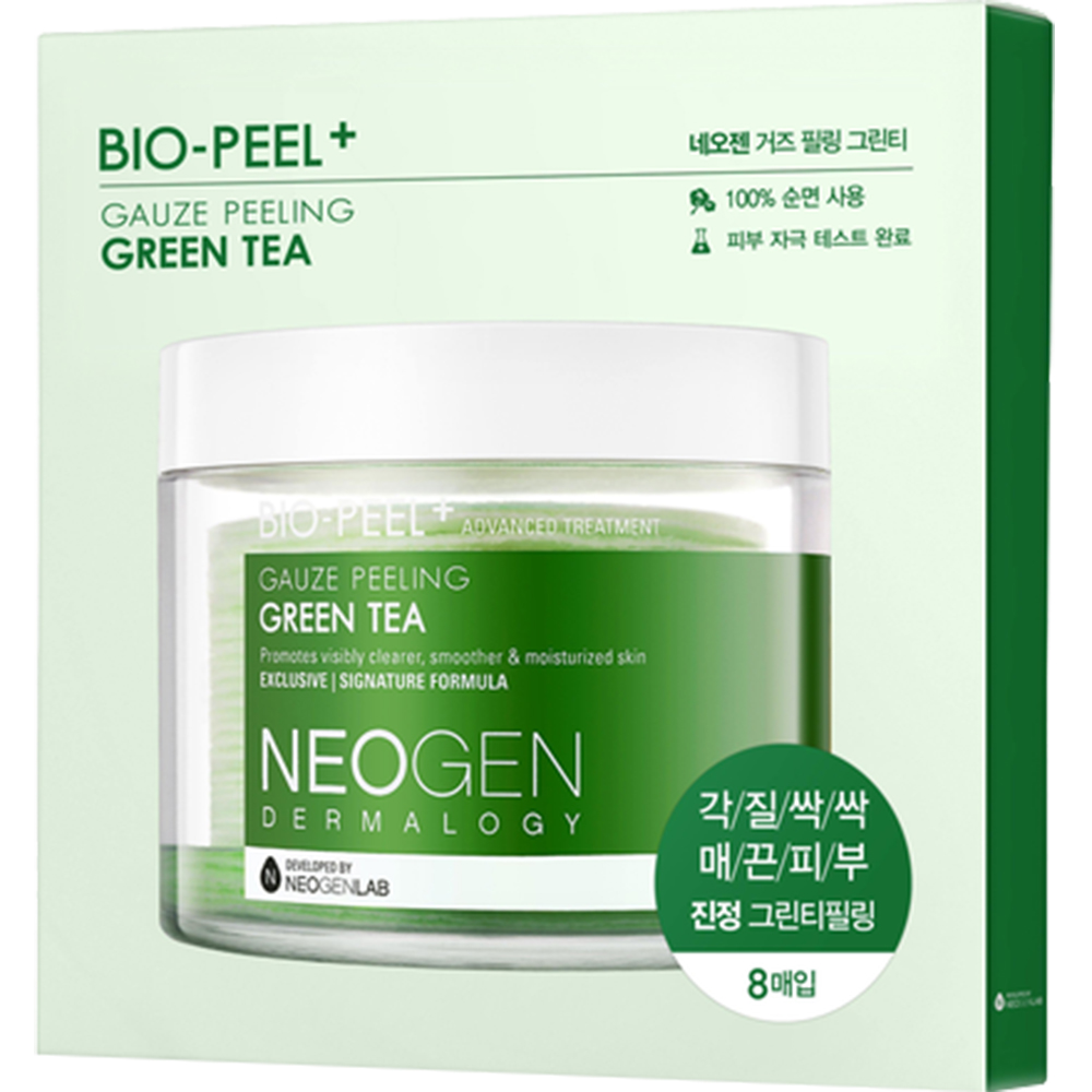 Dermalogy Bio Peel Gauze Peeling Exfoliant dischete cu extract de ceai verde 8 x 9.5 ml