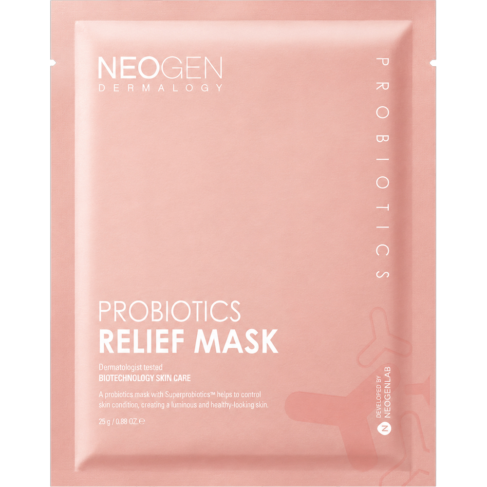 NEOGEN Dermalogy Probiotics Relief Mask, 25 gr - Masca de fata formulata cu Lactobacillus ferment lysate si ceramide, care contribuie la hidratarea pielii si la mentinerea pielii pregatita pentru machiaj