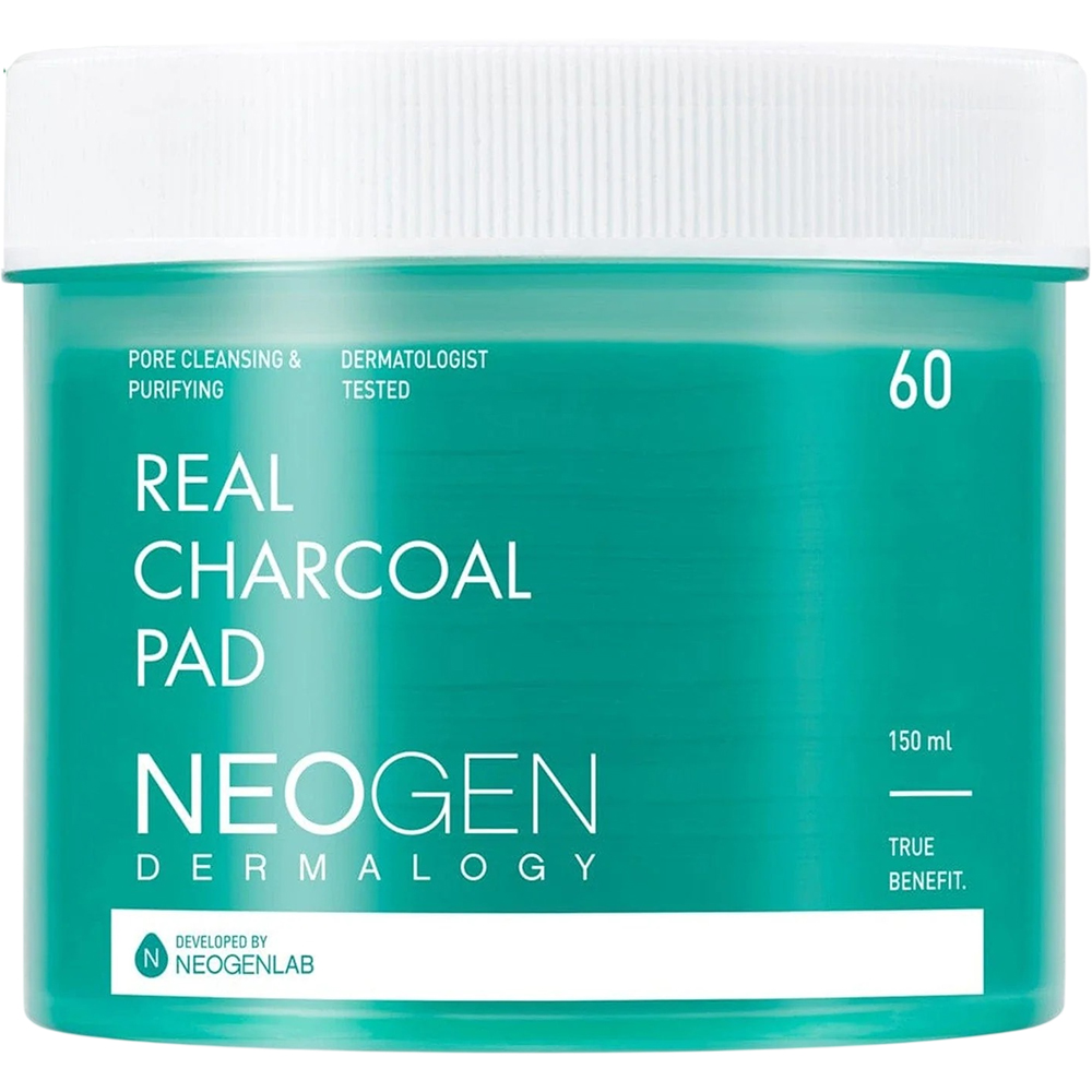 NEOGEN Dermalogy Real Charcoal Pad, 150 ml - Toner de fata formulat cu PHA si LHA, care contribuie la indepartarea delicata a excesului de sebum, impuritatilor si celulelor moarte si la metinerea porilor mai curati