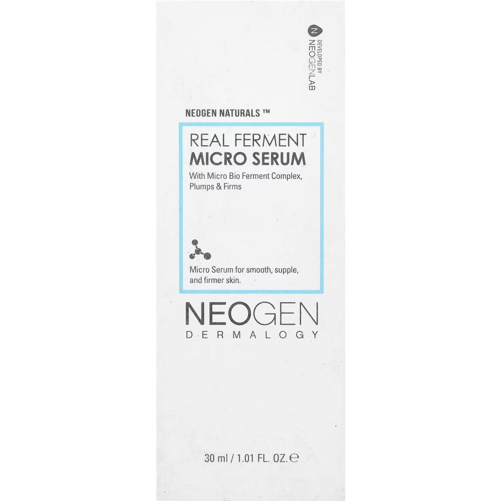 NEOGEN Dermalogy Real Ferment Micro Serum, 30 ml - Ser de fata formulat cu lizat fermentat Bifida si filtrat fermentat Saccharomyces, care contribuie la hranirea tenului si la iluminarea acestuia