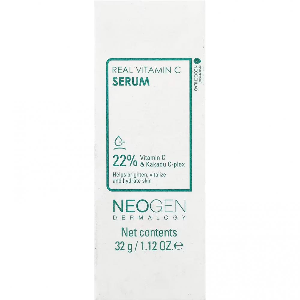 NEOGEN Dermalogy  Real Vitamin C Serum, 32 gr - Ser de fata formulat cu Sodium Ascorbyl Phosphate si niacinamida, care contribuie la luminozitate, uniformizarea aspectului tenului si la mentinerea hidratarii pielii