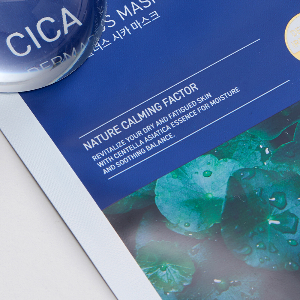 MEDIHEAL Dermaplus Cica Sheet  Mask - masca de fata tip servetel formulata cu Centella Asiatica si pantenol, care contribuie la calmarea pielii si la mentinerea confortului cutanat - 22 ml