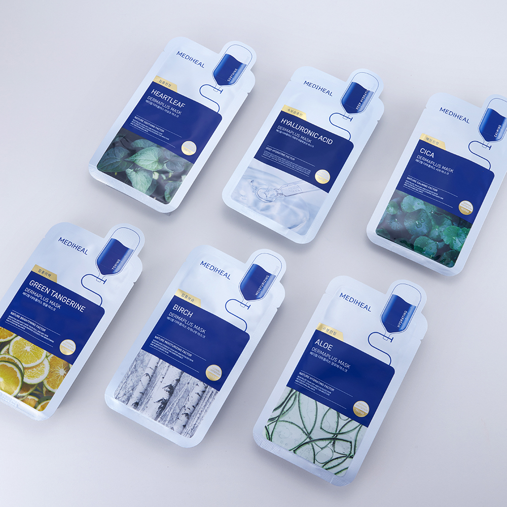 MEDIHEAL Dermaplus Low Molecular Hyaluronic Acid Mask 27 ml - Masca de fata formulata cu acid hialuronic si pantenol, care contribuie la hidratarea pielii si la metinerea confortului pielii