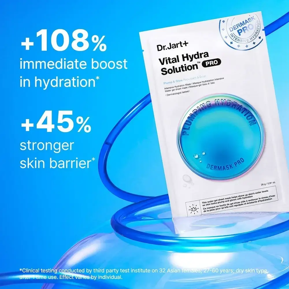 DR.JART+ Dermask Vital Hydra Solution PRO Masca hidratanta pentru fata 26 g - Hidratare intensa si reducerea liniilor fine, 26 gr
