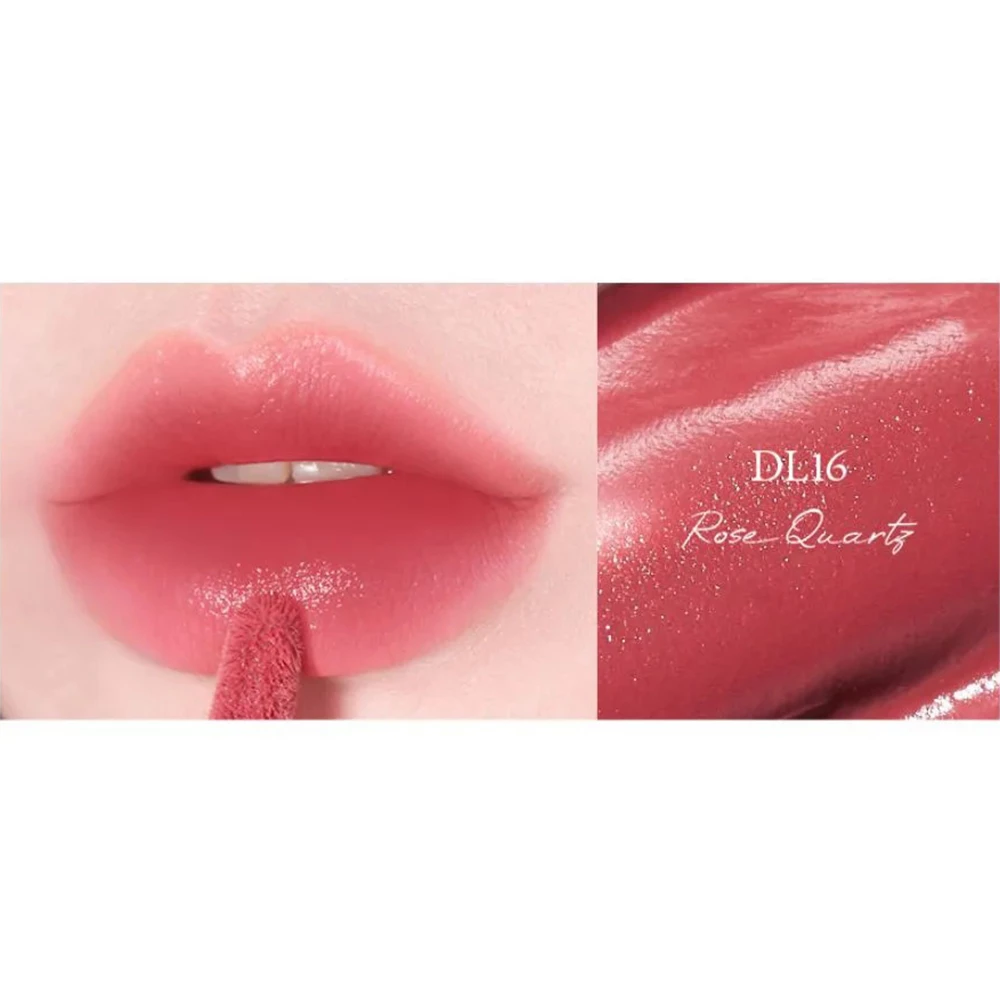 BLACK ROUGE Double Layer Over Velvet Luciu de Buze DL16 Rose Quartz - Ruj Hidratant Rezistent cu Efect Catifelat, 4g
