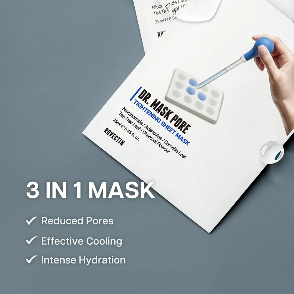 ROVECTIN Dr. Mask Masca de fata - Reducere pori si control sebum, 25 ml