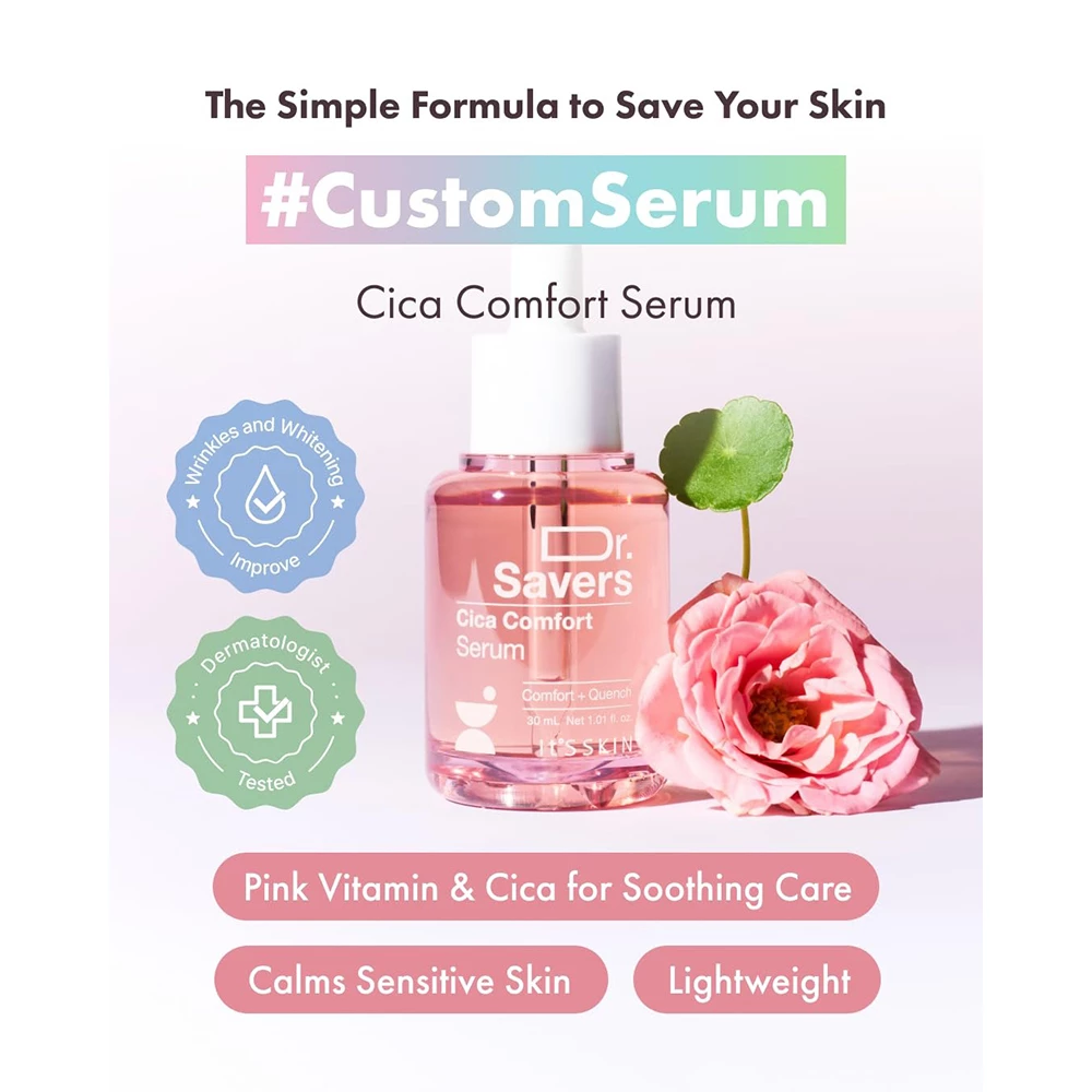 IT'S SKIN Dr. Savers Cica Comfort Serum ser de fata - hidratare si luminozitate, 30 ml