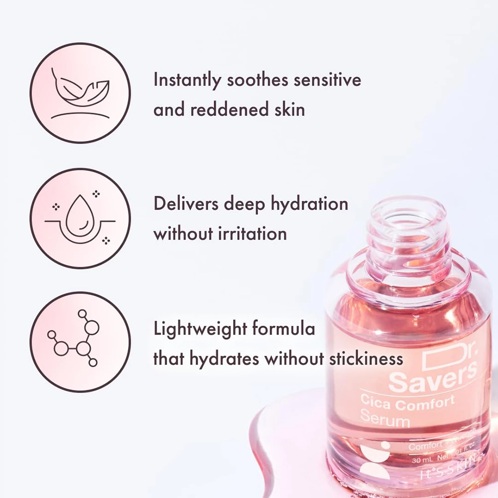 IT'S SKIN Dr. Savers Cica Comfort Serum ser de fata - hidratare si luminozitate, 30 ml