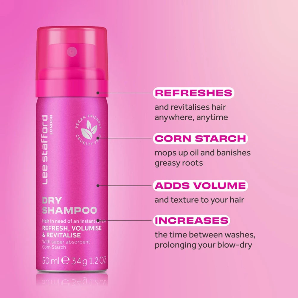 LEE STAFFORD Dry Shampoo Sampon uscat pentru par gras Express Refresh - Volum Instant si Absorbtie Exces Sebum, 50 ml