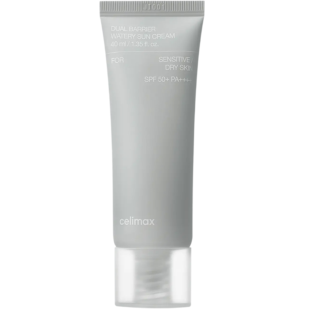 CELIMAX Dual Barrier Watery Sun Cream SPF 50+ PA++++, 40 ml - crema de fata formulata cu zinc oxide si ceramide, care contribuie la protectia UV si la mentinerea confortului pielii sensibile