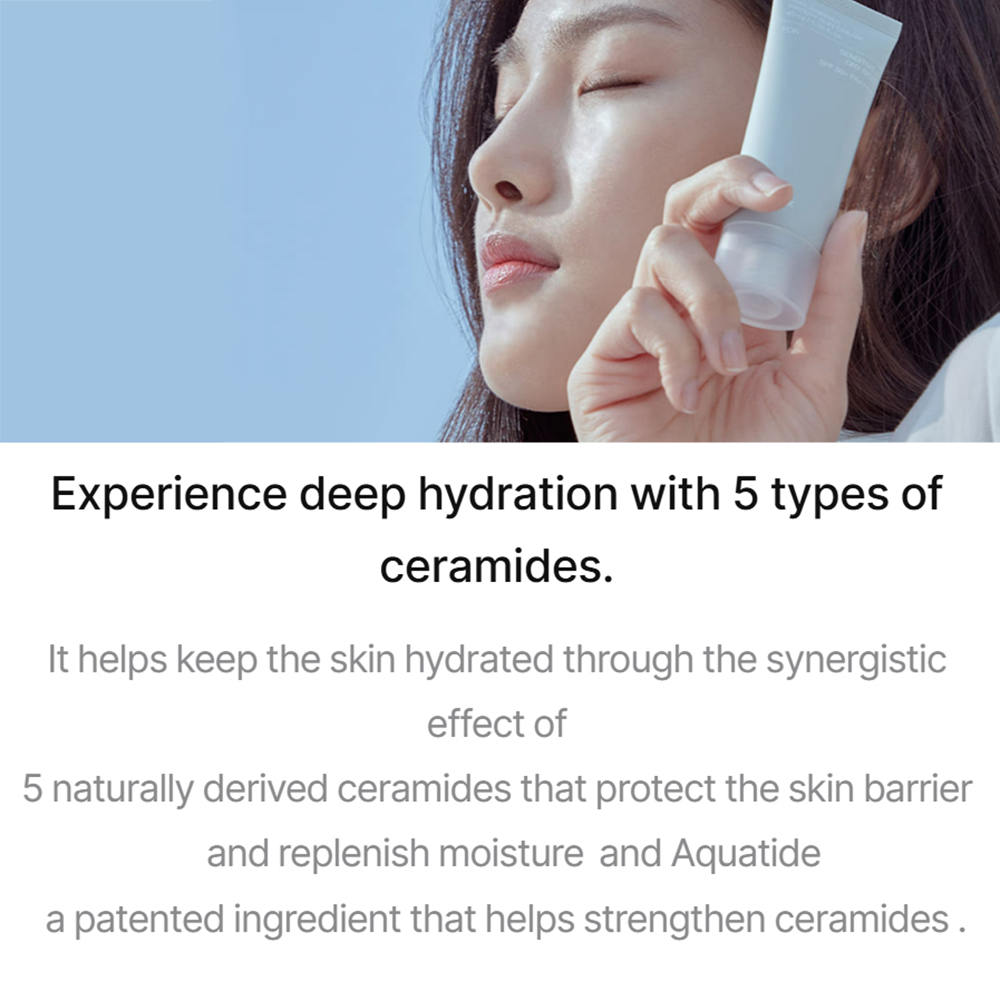 CELIMAX Dual Barrier Watery Sun Cream SPF 50+ PA++++, 40 ml - crema de fata formulata cu zinc oxide si ceramide, care contribuie la protectia UV si la mentinerea confortului pielii sensibile