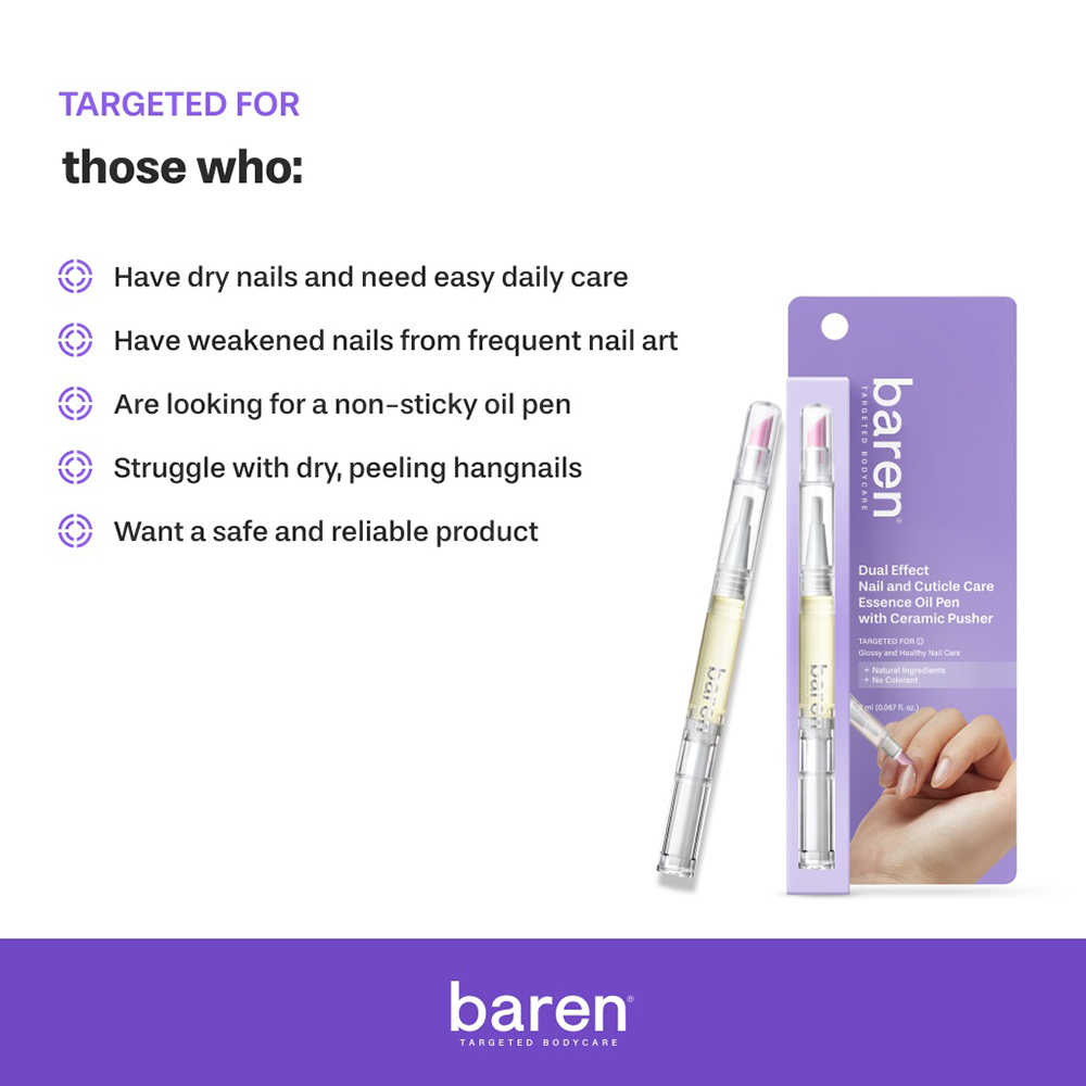 Dual Effect Nail and Cuticle Care Essence Oil Pen with Ceramic Pusher Ulei de unghii 2 ml