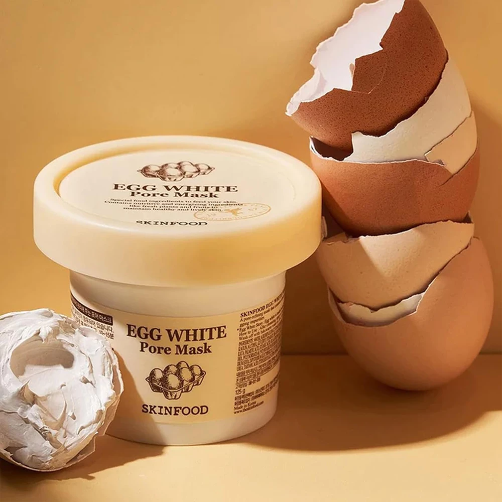 SKINFOOD Egg White Masca pentru minimizarea porilor - Curatare profunda si hidratare intensa, 120 ml