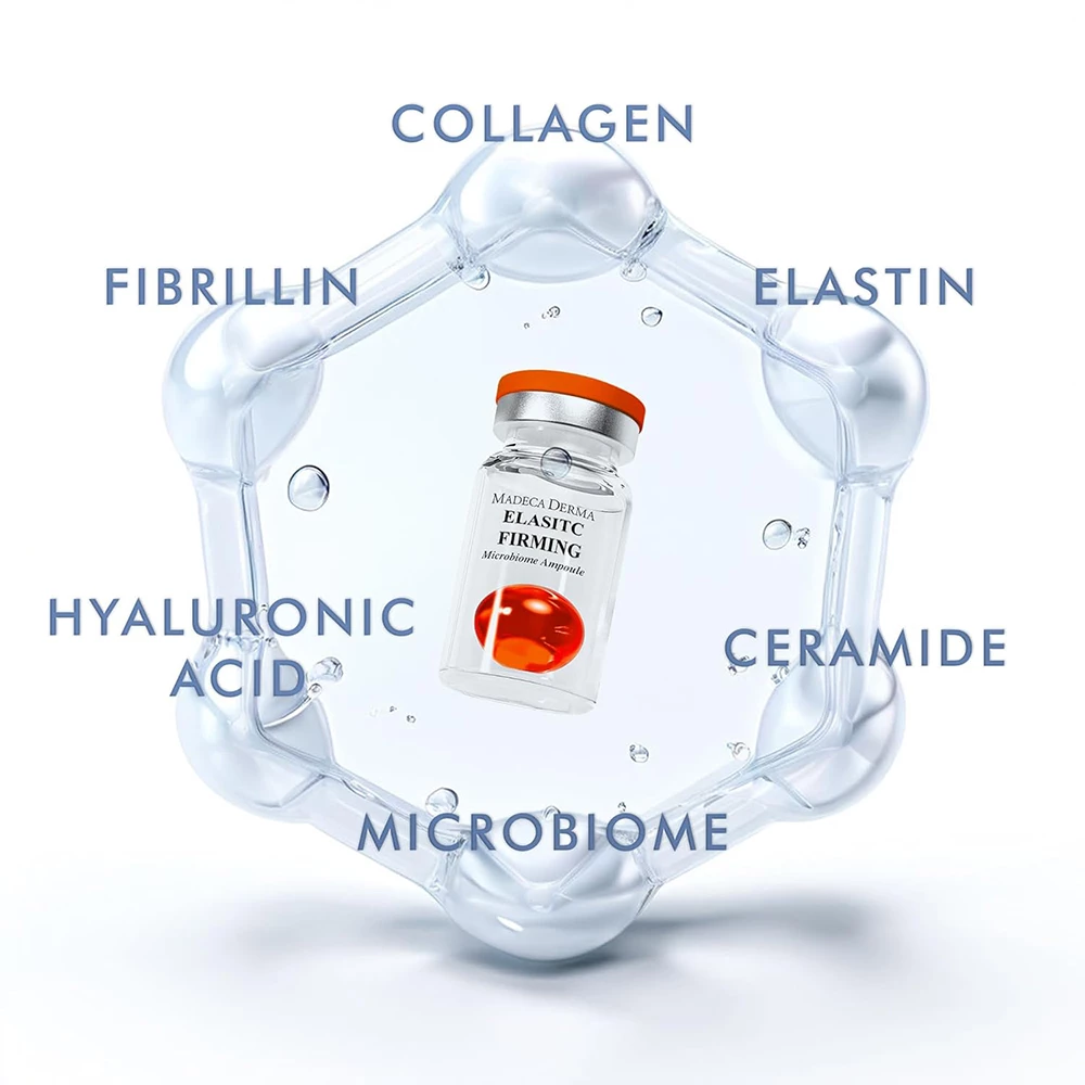 MADECA DERMA Elastic Firming Microbiome Ampoule ser de fata - elasticitate si hidratare, 7 ml x 5 buc