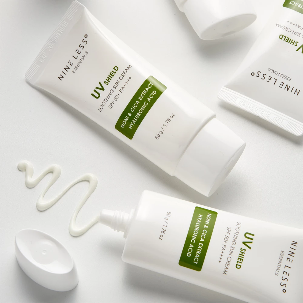 NINE LESS Essentials Crema de fata SPF 50+ PA++++ - Protectie UV si Hidratare Calmanta, 50 gr