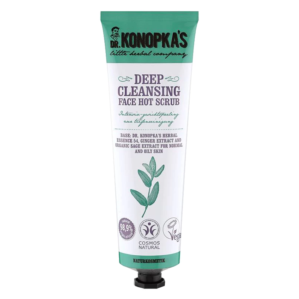DR. KONOPKA'S LITTLE HERBAL COMPANY Deep Cleansing Exfoliant Facial - Curatare Profunda si Tonifiere cu Ghimbir si Salvie, 75 ml