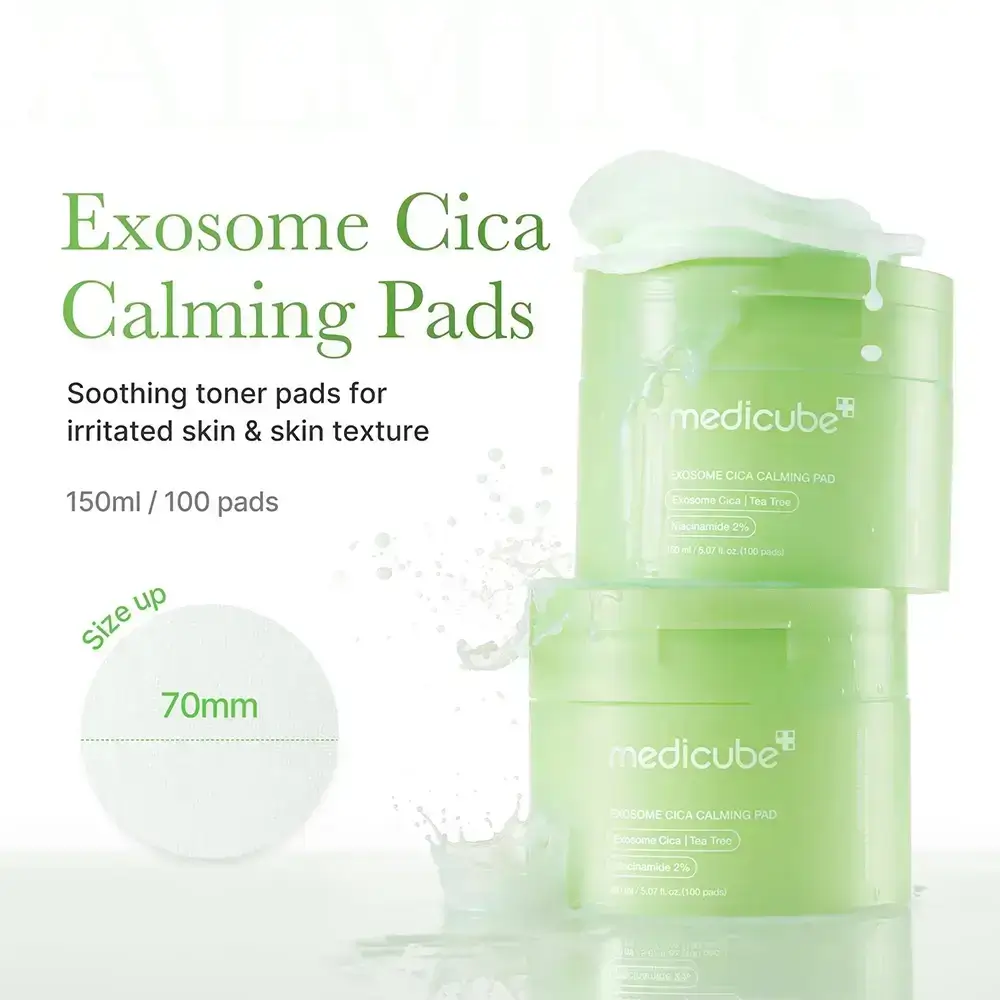 MEDICUBE Exosome Cica Toner Dischete Calmante - Hidratare si Reducerea Porilor, 100 buc
