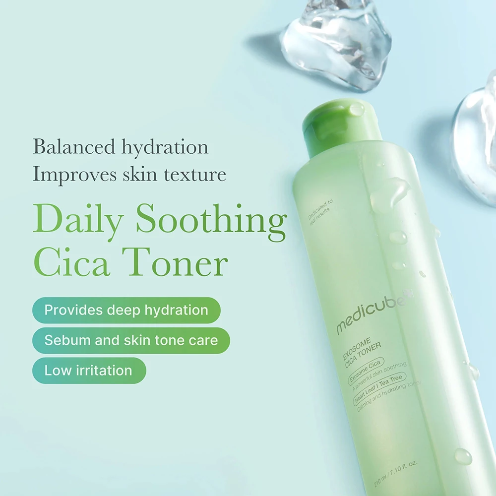 MEDICUBE Exosome Cica Toner Toner Calmant Facial - Calmarea Pielii si Hidratare Profunda, 210 ml
