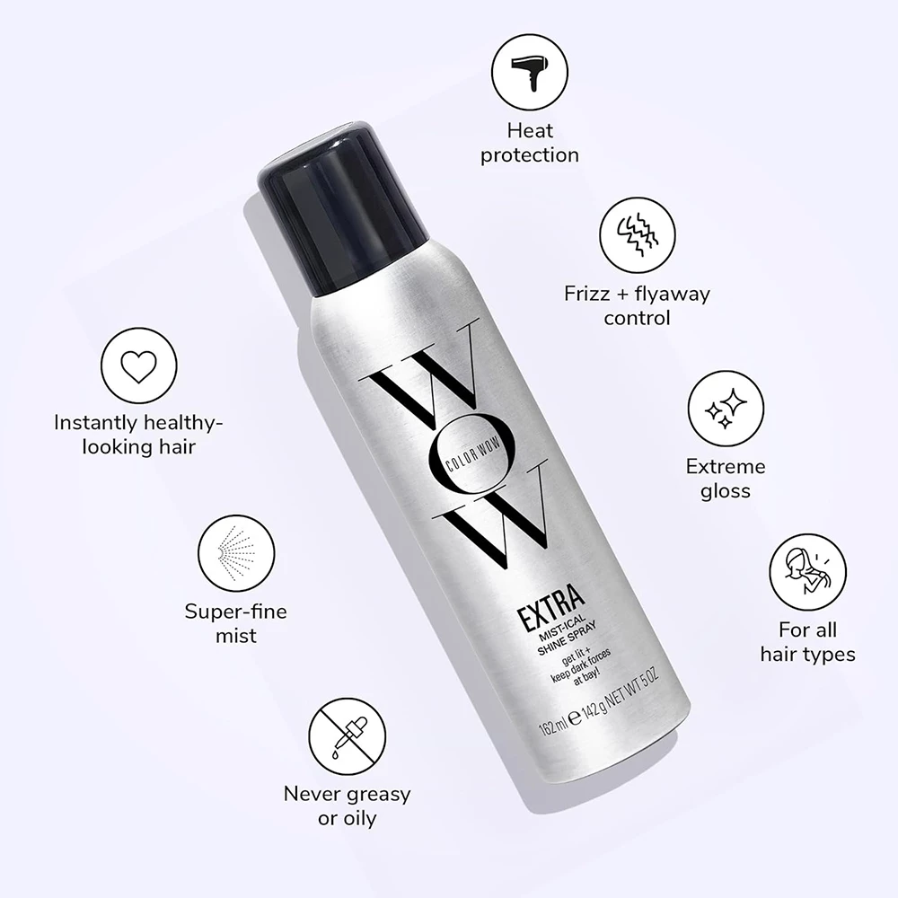 COLOR WOW Extra Mist-ical spray pentru par Stralucire Radianta - Luciu Intens si Protectie UV pentru Par Glamorous, 162 ml