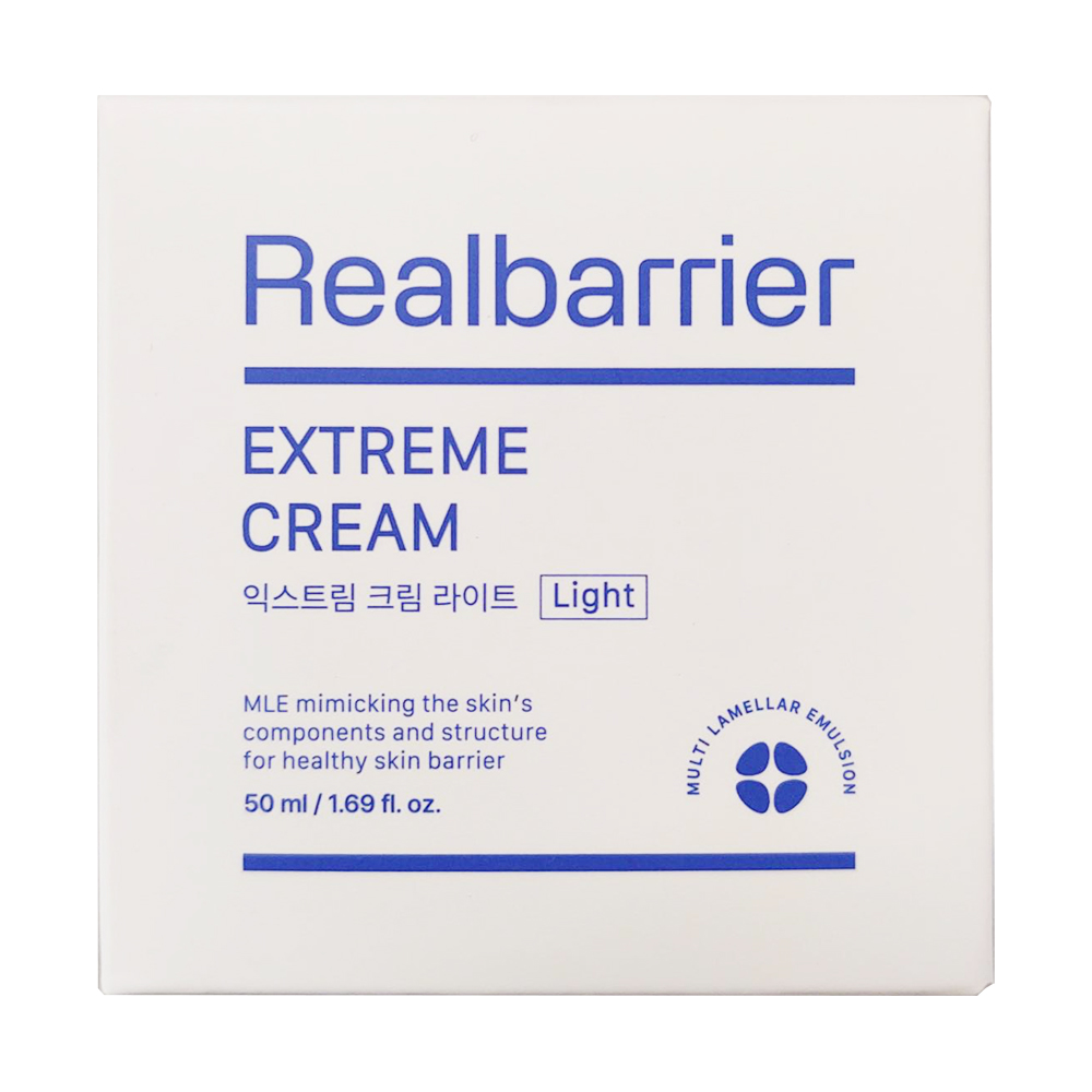 REAL BARRIER Extreme Cream Light - crema de fata formulata cu acid hialuronic si pantenol, care contribuie la hidratarea pielii si la mentinerea confortului cutanat - 50 ml