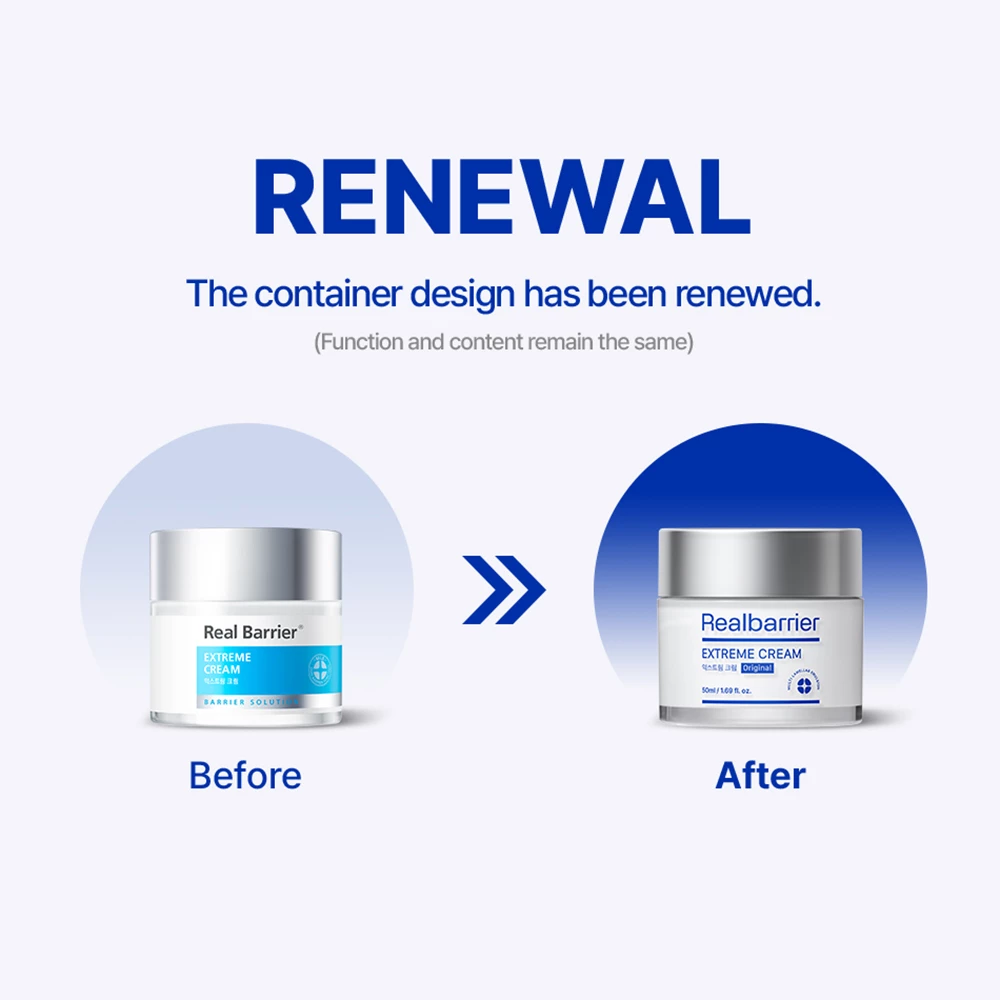 REAL BARRIER Extreme Renewal Crema pentru fata Ultra-Hidratanta - Reparare Bariera si Hidratare Intensa 72H, 50 ml