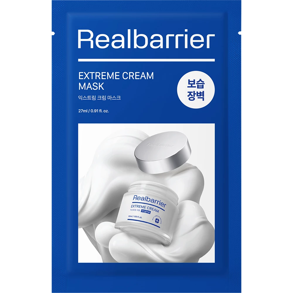 REAL BARRIER Extreme Cream Renewal Masca de Fata Calmanta - Hidratare Profunda si Reparare Bariera, 27 ml
