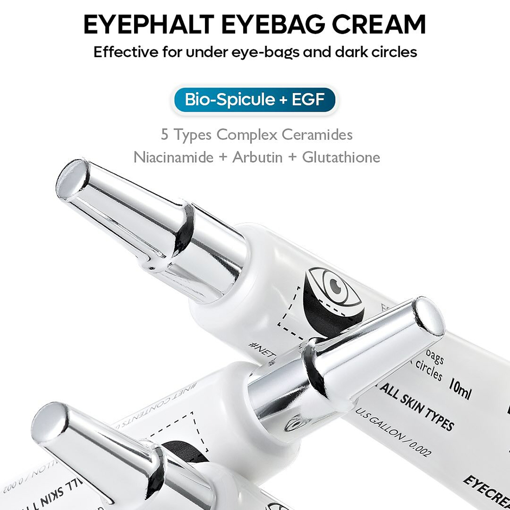 Dr. Melaxin EYEPHALT Eye Bag Cream - crema contur ochi formulata cu niacinamida vitamina B3 si arbutina, care contribuie la estomparea cearcanelor si la uniformizarea tonului - 10 ml