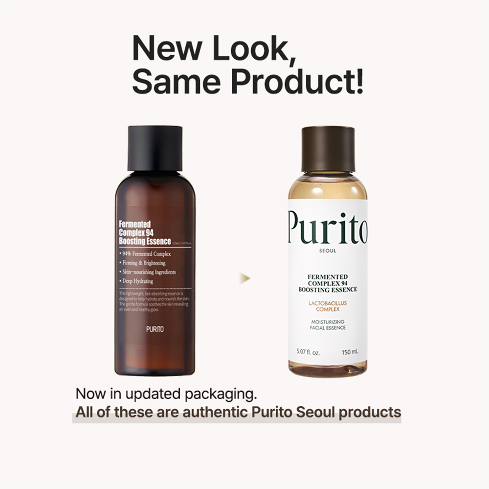 PURITO Fermented Complex Essence Toner - Esenta tonica iluminatoare cu Niacinamida si Adenozina pentru hidratare intensa si stralucire, 150 ml