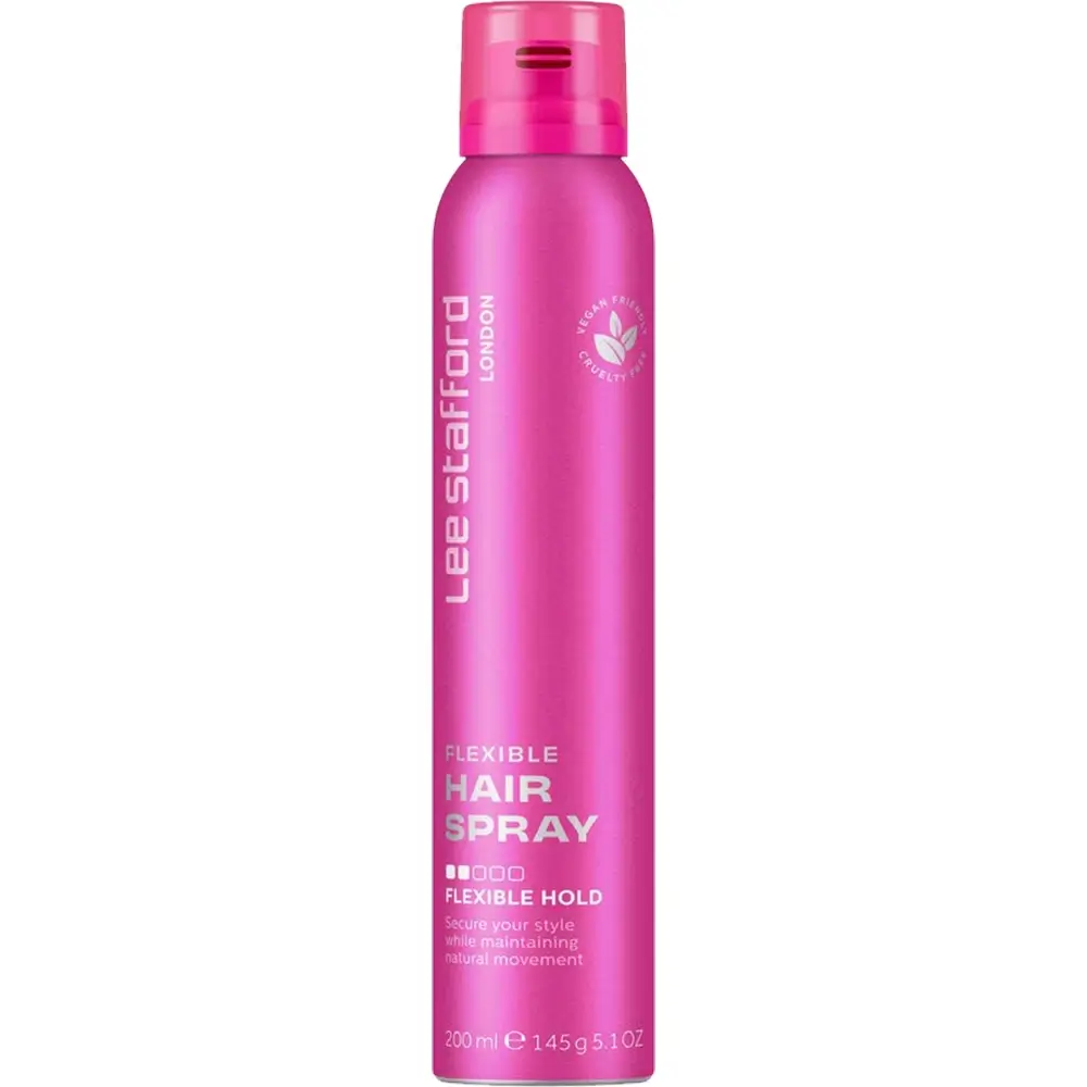 Lee Stafford Flexible Hairspray Spray Fixativ Usor - Fixare Flexibila si Stralucire Naturala, 200 ml