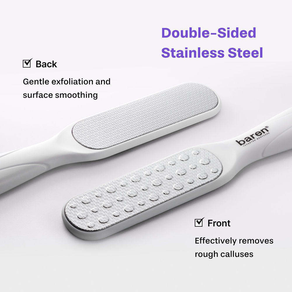 BAREN Foot Exfoliant Softener At Home Kit - set pentru ingrijirea calcaielor formulat cu uree si AHA, care contribuie la indepartarea pielii ingrosate si la mentinerea aspectului neted al pielii