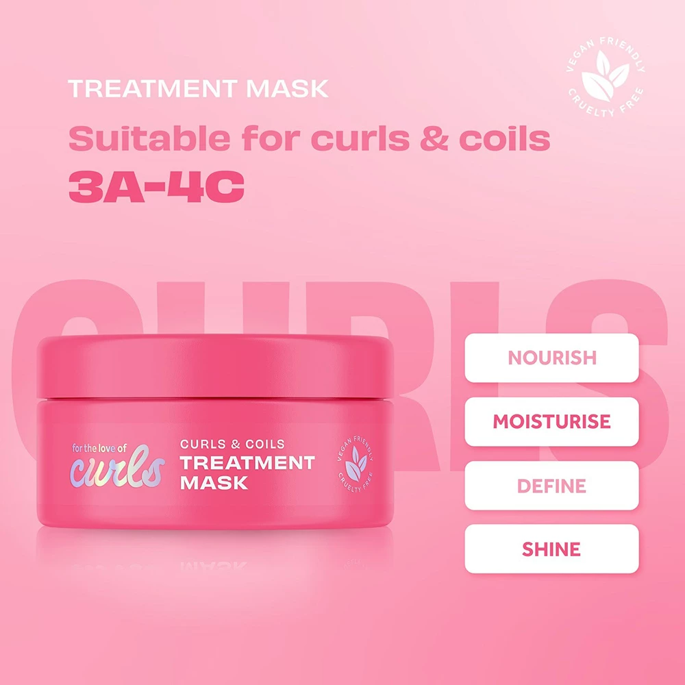 Lee Stafford For The Love Of Curls Masca Tratament pentru Par Ondulat si Cret Ultra-Hidratanta - Reparare Intensiva si Definire Bucle, 200 ml