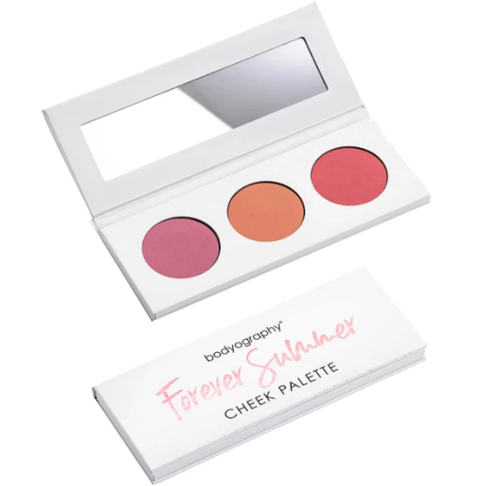 Bodyography Forever Summer Powder Blush Palette – Paletă Fard de Obraz pentru Strălucire Naturală și Varietate de Nuanțe