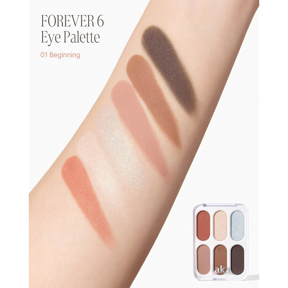 LAKA Forever6 Eye Palette fard de pleoape 01 Beginning - aderenta si rezistenta, 7 gr