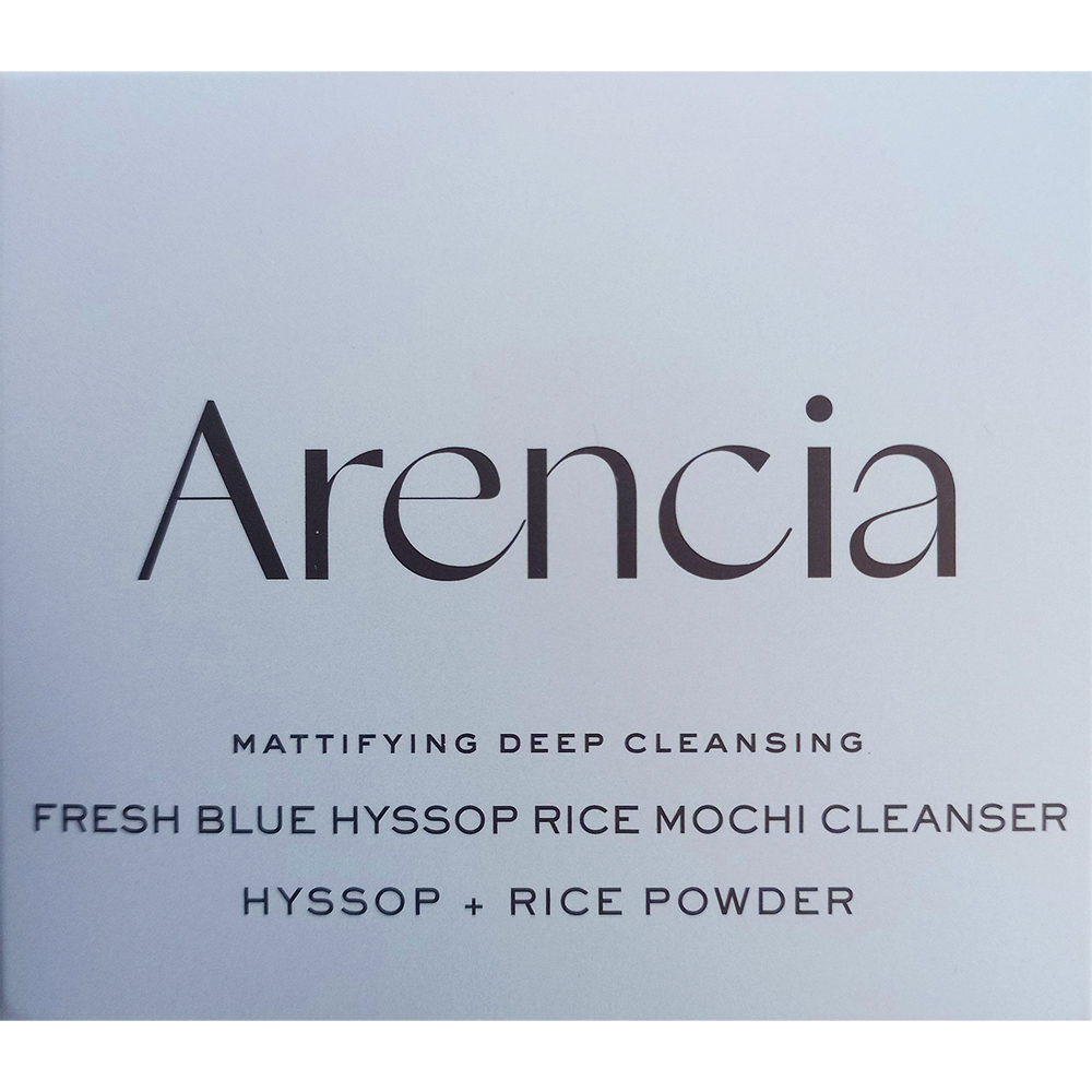 ARENCIA Fresh Blue Hyssop Rice Mochi Cleanser 120 gr - balsam de curatare formulat cu pudra de orez si kaolin, care contribuie la indepartarea excesului de sebum, impuritatilor si acumularilor zilnice fara senzatie de uscaciune