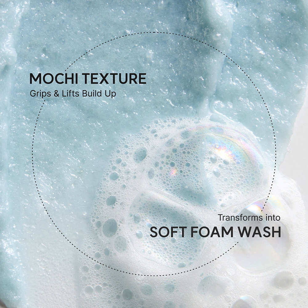 ARENCIA Fresh Blue Hyssop Rice Mochi Cleanser 120 gr - balsam de curatare formulat cu pudra de orez si kaolin, care contribuie la indepartarea excesului de sebum, impuritatilor si acumularilor zilnice fara senzatie de uscaciune